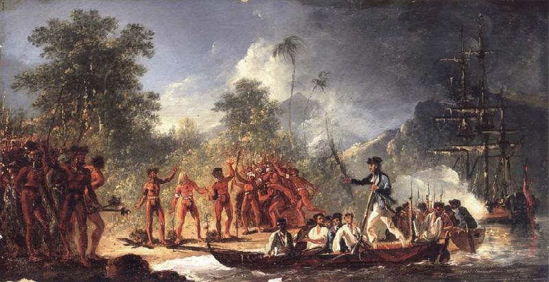 unknow artist The Landing at Tanna Tana one of the new hebrides Sweden oil painting art